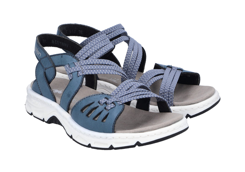 Rieker Ladies Low Wedge Velcro Sandal V9871-14