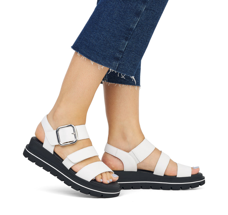 Rieker Revolution Ladies Double Velcro Platform Sandal W1650-80