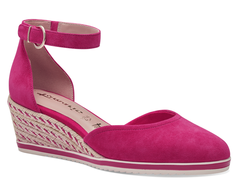 Tamaris Ladies Ankle Strap Espadrille Wedge Shoe 22309-42 513