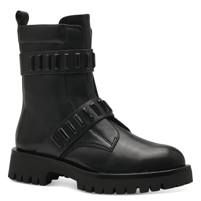 Tamaris Ladies Military Style Flat Biker Boot 25472-41 001