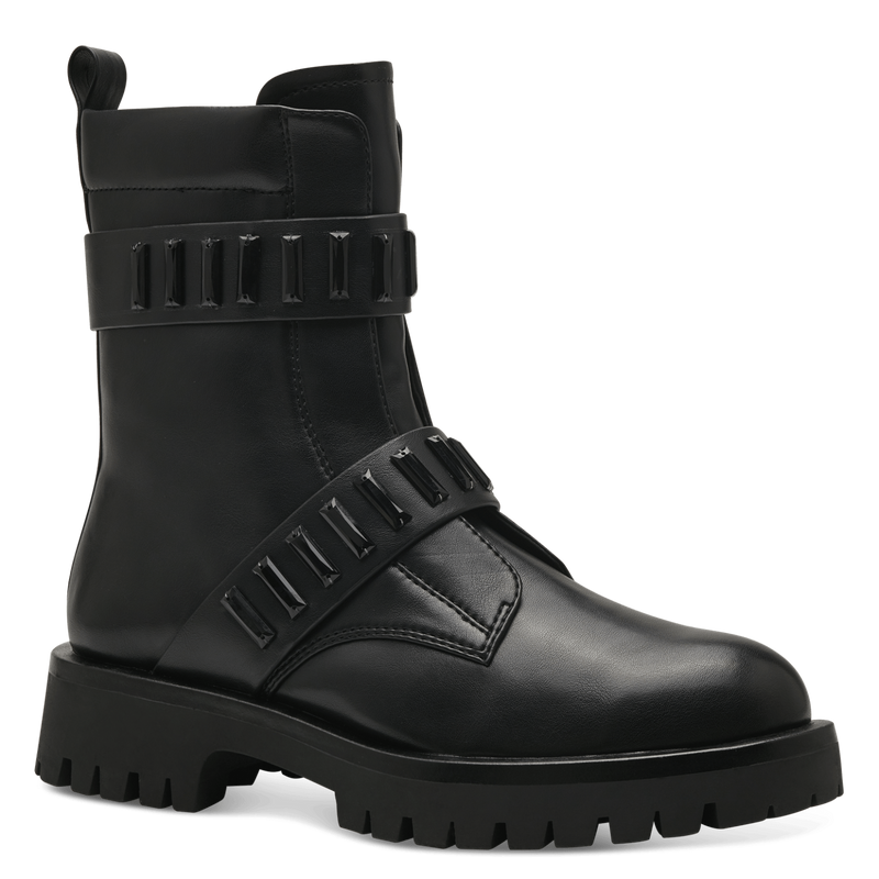 Tamaris Ladies Grey Biker Boots Tamaris Ladies Military Style Flat