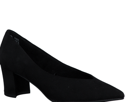 Marco Tozzi Ladies Black V Cut Block Heel Shoe 22416-41 001