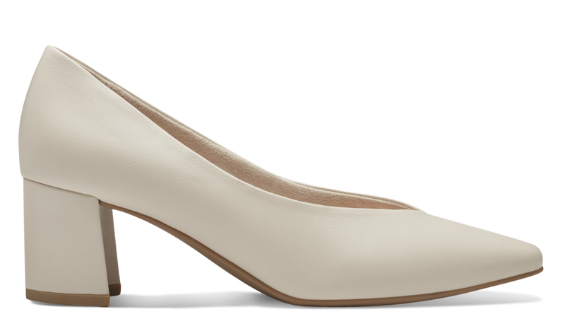 Marco Tozzi Ladies V Cut Block Heel court Shoe 22419-41 403