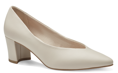 Marco Tozzi Ladies V Cut Block Heel court Shoe 22419-41 403