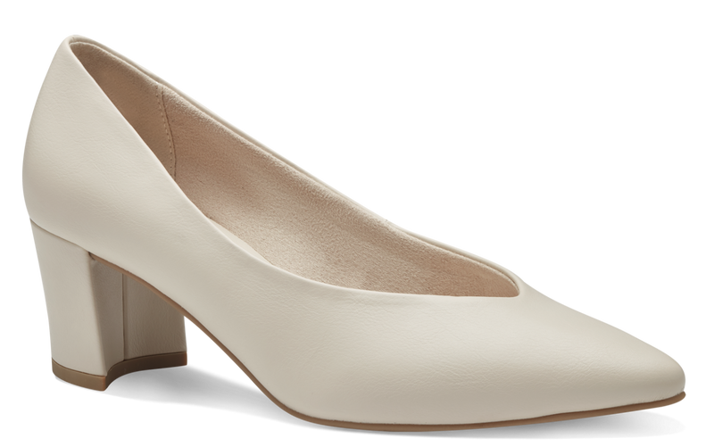 Marco Tozzi Ladies V Cut Block Heel court Shoe 22419-41 403