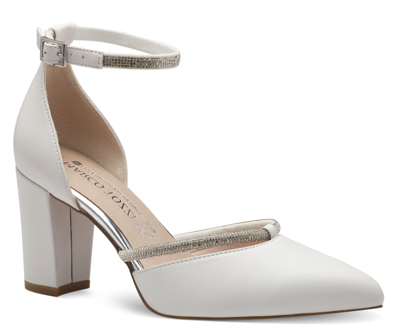 Marco Tozzi Ladies Ankle Strap Block Heel Shoe 82404-42 100