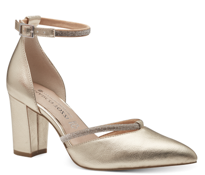 Marco Tozzi Ladies Ankle Strap Block Heel Shoe 82404-42 940