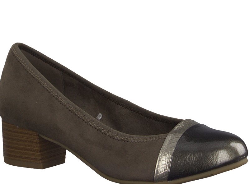 Jana Ladies Taupe Low Heel Court Shoe 22366-41 349