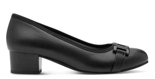 Jana Ladies Low Block Heel Court Shoe 22368-45 001