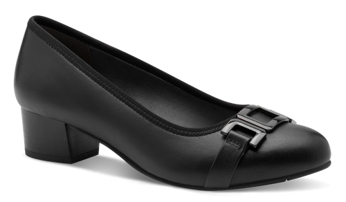 Jana Ladies Low Block Heel Court Shoe 22368-45 001