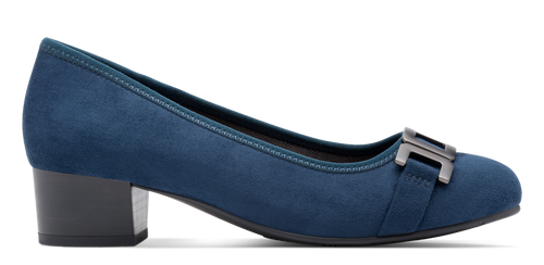Jana Ladies Low Block Heel Court Shoe 22369-45 805