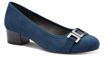 Jana Ladies Low Block Heel Court Shoe 22369-45 805