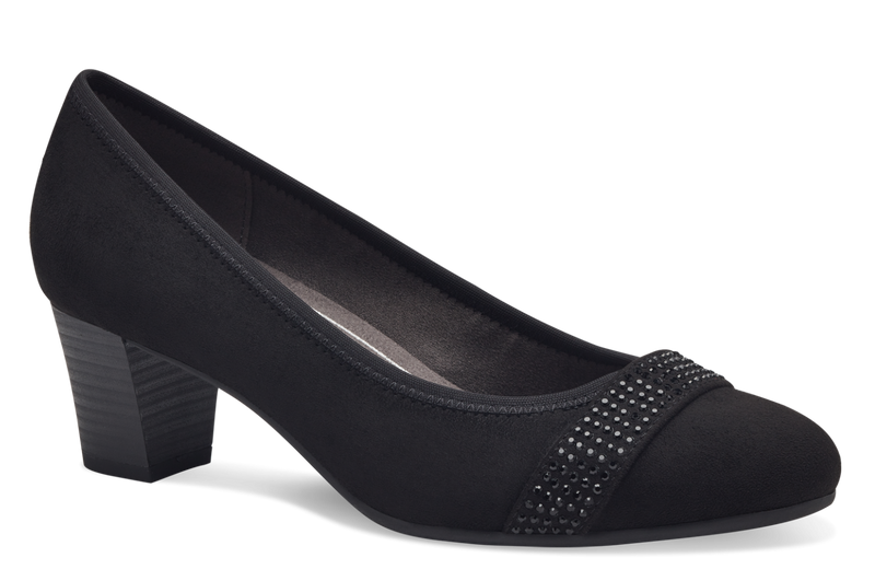 Jana Ladies Block Heel Court Shoe 22467-42 001