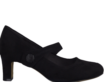 Jana Ladirs Strap Heeled Court Shoe 22473-41-001