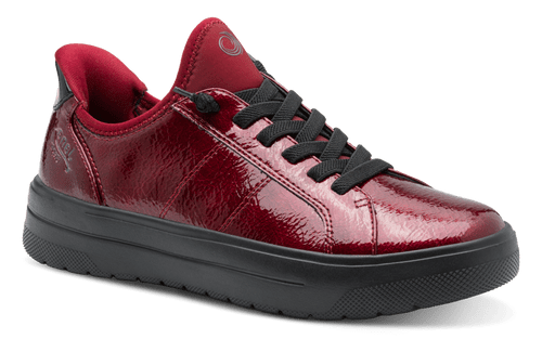 Jana Ladies Step In Red Patent Athleisure Shoe 23764-45 542