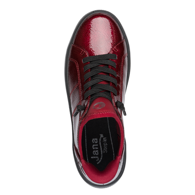 Jana Ladies Step In Red Patent Athleisure Shoe 23764-45 542