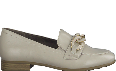 Jana Ladies Taupe Slip On Chain Loafer Shoe 24260-41 341