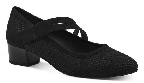 Jana Ladies Strap Block Heel Court Shoe 24363-42 100