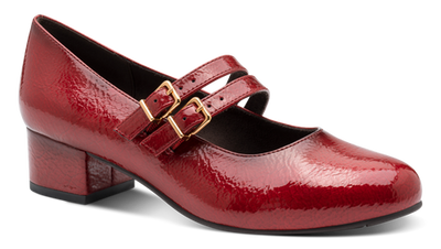 Jana Ladies Double Strap Block Heel Shoe 24366-45 567