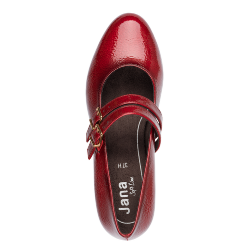 Jana Ladies Double Strap Block Heel Shoe 24366-45 567
