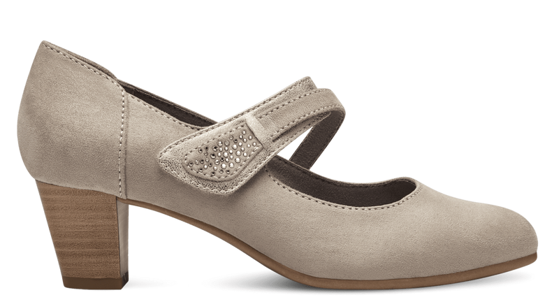 Jana Ladies Strap Heel Court Shoe 24464-231