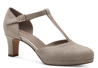 Jana Ladies Ankle Strap Block Heel Shoe 24474-42 400