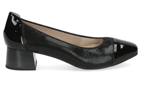Caprice Ladies Block Heel Court Shoe 22306-43 019