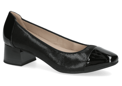 Caprice Ladies Block Heel Court Shoe 22306-43 019