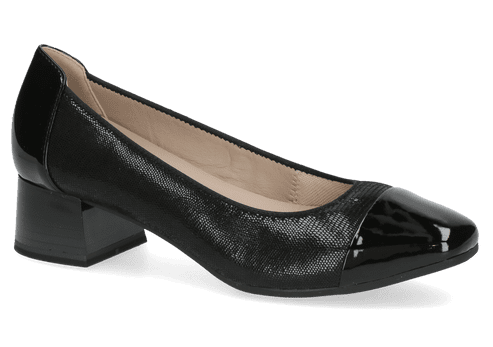 Caprice Ladies Block Heel Court Shoe 22306-43 019