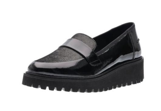 Ara Kent Ladies Slip on Patent Wedge Loafer 54352-11