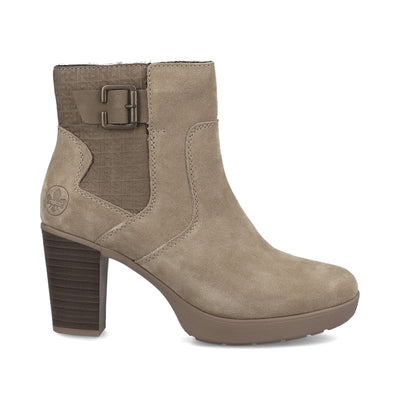 Rieker Ladies Block High Heel Ankle Boot Y2252-64