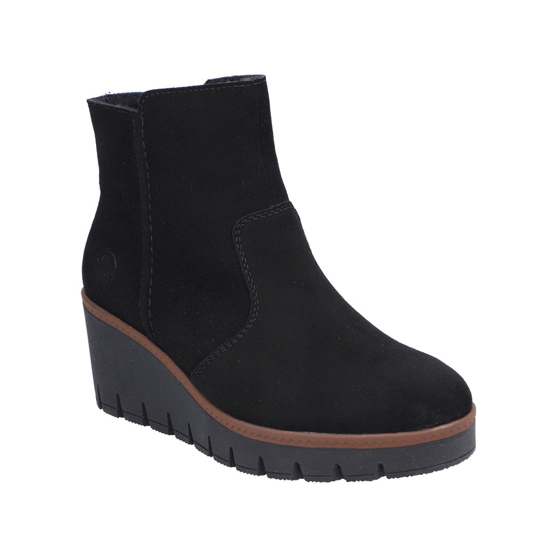 Rieker Ladies Low Wedge Ankle Boot Y5065-00