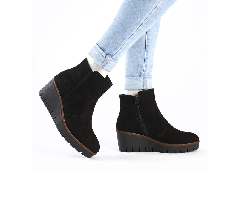 Rieker Ladies Low Wedge Ankle Boot Y5065-00