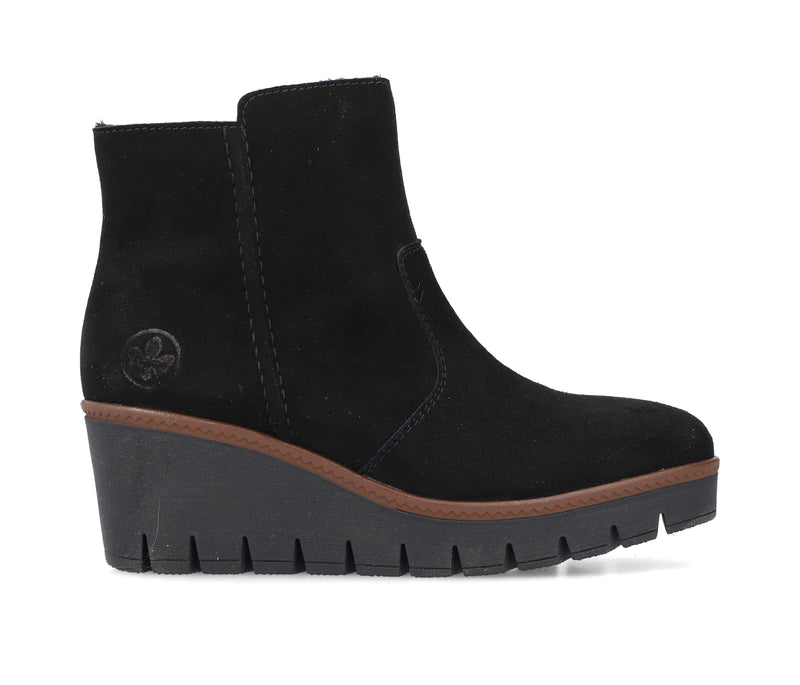 Rieker Ladies Low Wedge Ankle Boot Y5065-00