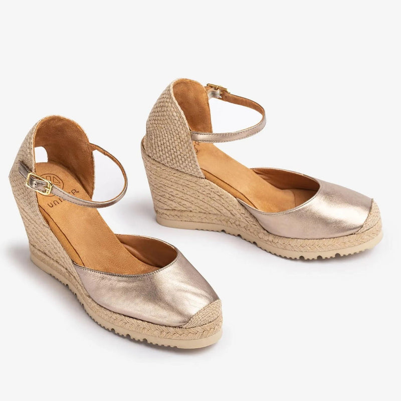 Unisa Castilla Ladies Espadrille High Wedge Shoe