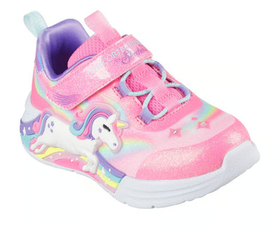 Skechers S Lights Unicorn Chaser Girls Trainer 302298N