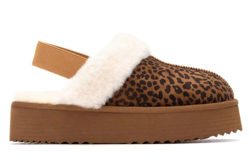 XTI Ladies Fur Lined Ugg Platform Slipper 144440