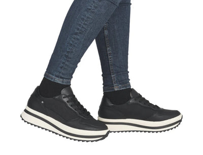 Rieker Revolution Ladies Low Wedge Laced Shoe W3800
