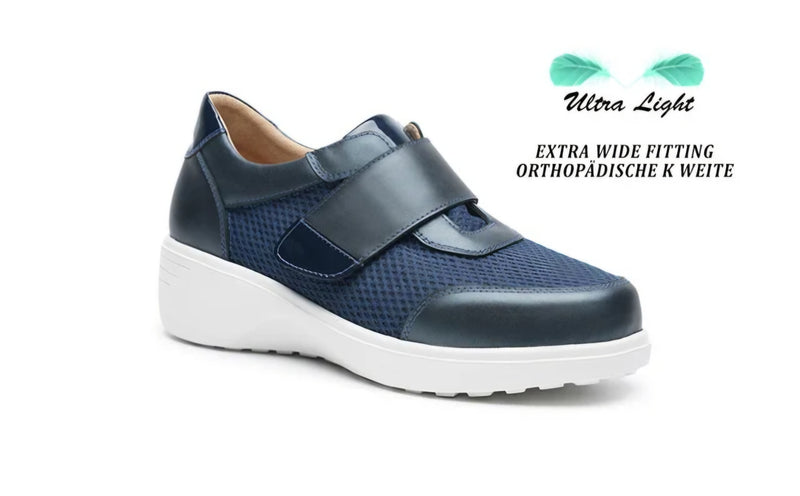 Grunwald G Comfort Ladies Extra Wide Velcro Shoe S-5254