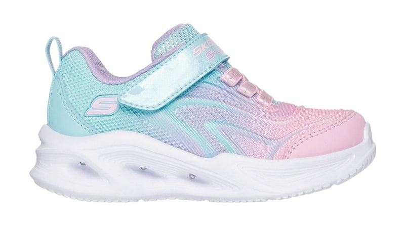 Skechers S-Lights Sola Glow Colour Breeze Girls Trainer 303713N