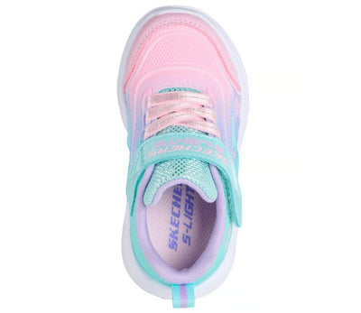 Skechers S-Lights Sola Glow Colour Breeze Girls Trainer 303713N