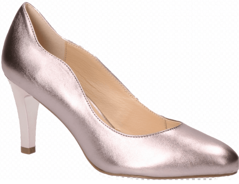 Caprice Ladies Pink Metallic Court Shoe 22402/22 - Finn Footwear