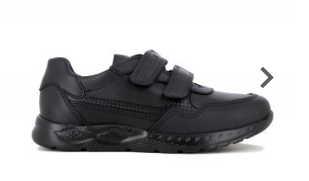 Pablosky Boys Double Velcro Black Trainer 725115