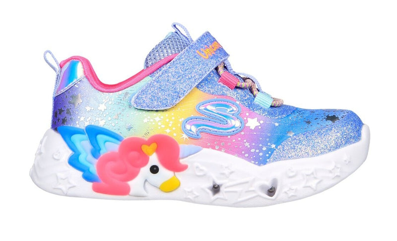 Skechers Unicorn Chamber Twilight Dreams Girls Velcro Trainer 302681N