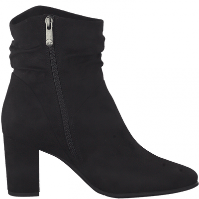 Marco Tozzi Ladies Ruched Zip Ankle Heel Boot 25307 41 001