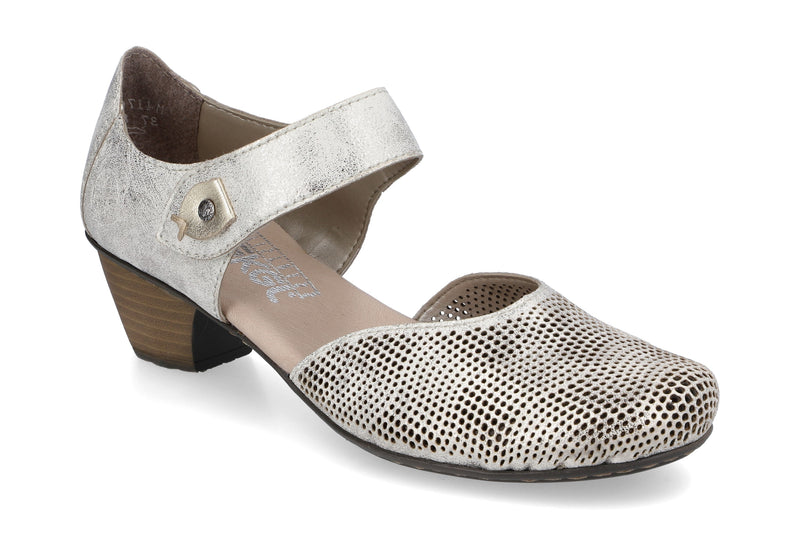 Rieker Ladies Heel Velcro Strap Shoe 41764-60