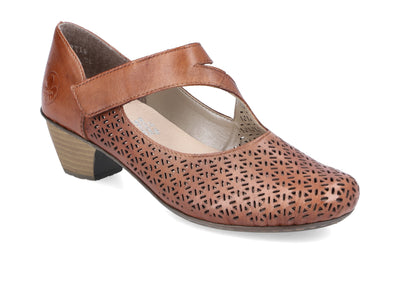 Rieker Ladies Heel Velcro Strap Shoe 41796-22