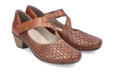 Rieker Ladies Heel Velcro Strap Shoe 41796-22