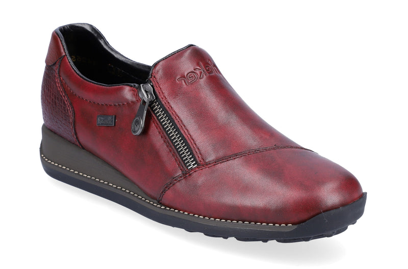 Rieker Ladies Water Resistant Low Wedge Zip Shoe 44265-35