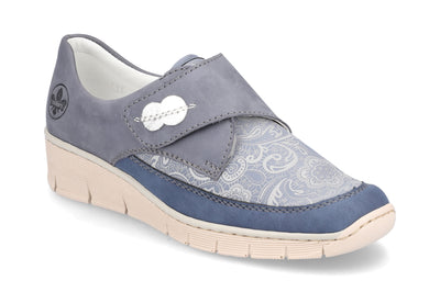 Rieker Ladies Cross Strap Velcro Shoe 537C0-15